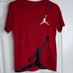 Nike Red Tee with Black and White Jumpman Graphics